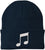 Music Note Embroidered Beanie Knit Cuffed Cap Music Lover Hat Musician Gift