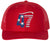 47 USA Flag Hair Top Embroidered Trucker Hat | Support President American Mesh Snapback Unisex Cap