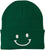 Smiley Face Outline Embroidered Beanie | Cute Knit Winter Hat | Unisex Warm Cuff Skull Cap for Men & Women