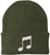 Music Note Embroidered Beanie Knit Cuffed Cap Music Lover Hat Musician Gift