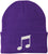 Music Note Embroidered Beanie Knit Cuffed Cap Music Lover Hat Musician Gift