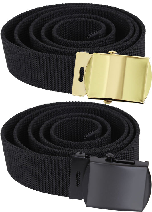 Nylon Web Belt Reversible Heavy Duty Tactical Military Waist Webbed Belt with Metal Slider Buckle