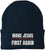 Make Jesus First Again Embroidered Beanie | MAGA Style Warm Knit Winter Skull Cap Religious Christian Hat