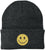 Smiiley Face Embroidered Beanie Hat | 100% Acrylic Knitted Winter Unisex Skull Cap