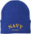 Navy Veteran Embroidered Beanie Hat | USA Military Patriotic 100% Acrylic Winter Knit Cap for Men & Women