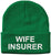 Wife Insurer Embroidered Beanie Hat | Funny Acrylic Warm Skull Cap for Husbands and Boyfriends