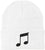 Music Note Embroidered Beanie Knit Cuffed Cap Music Lover Hat Musician Gift