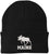 Maine Moose Embroidered Beanie Cap | USA Wildlife Graphic Warm Winter Knit 100% Acrylic Outdoor Adventure Hat
