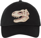 T-Rex Skull Embroidered Baseball Cap Dinosaur Fossil Adjustable Dad Hat