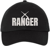 Ranger Crossed Rifles Embroidered Dad Hat | Army Training Tactical Rangers Adjustable Cotton Cap