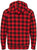 Red & Black Buffalo Check Plaid Sweatshirt, Slim Fit Raglan Pullover Lumberjack Hunters Outdoor Hoodie