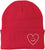 Heart Smiley Face Love Embroidered Beanie | Knit Warm Skull Cap Acrylic Hat Cute Gift for Boyfriend, Girlfriend & Loved Ones