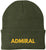 Admiral Embroidered Beanie | USA Military Navy Inspired Warm 100% Acrylic Winter Knit Hat for Men & Women