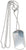 Silver - Military GI Style Dog Tag Chain Set with 24 in. and 4 1 2 in. Chains