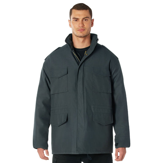 Gunmetal Grey - Tactical M-65 Field Jacket Army Coat M65 - Poly/Cotton Twill - with Removeable Liner