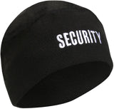 Black – Security Polar Fleece Watch Cap (Embroidered Winter Beanie)