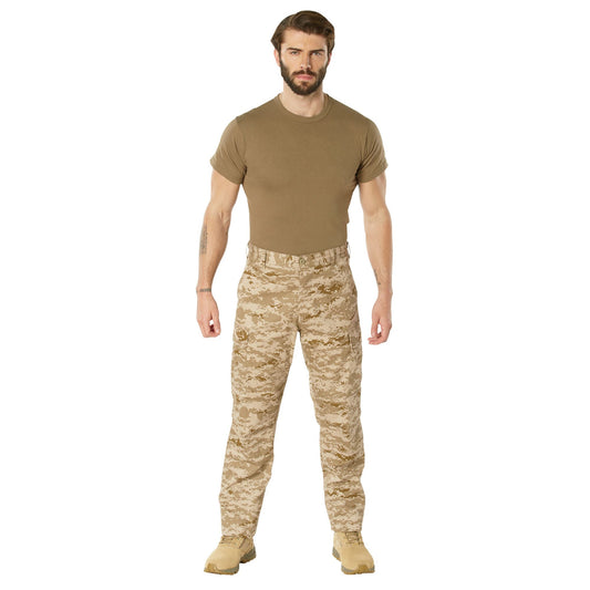Desert Digital Camo - Military BDU Pants - Cotton Polyester Twill Info