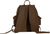 Brown  Brown - Vintage Military Leather Trim Expedition Rucksack