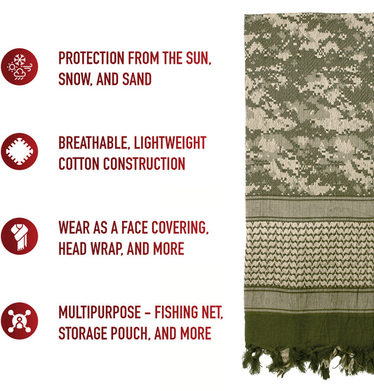 ACU Digital Camouflage - Shemagh Tactical Desert Scarf