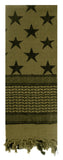 Olive Drab - US Stars and Stripes Shemagh Tactical Desert Scarf