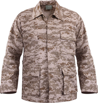Desert Digital Camouflage - Military BDU Shirt - Cotton Polyester