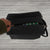 Black - Dual Compartment Travel and Shave Kit Bag - Cotton Canvas
