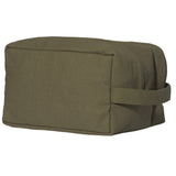 Olive Drab - Dual Compartment Travel and Shave Kit Bag - Cotton Canvas