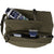 Olive Drab - Dual Compartment Travel and Shave Kit Bag - Cotton Canvas