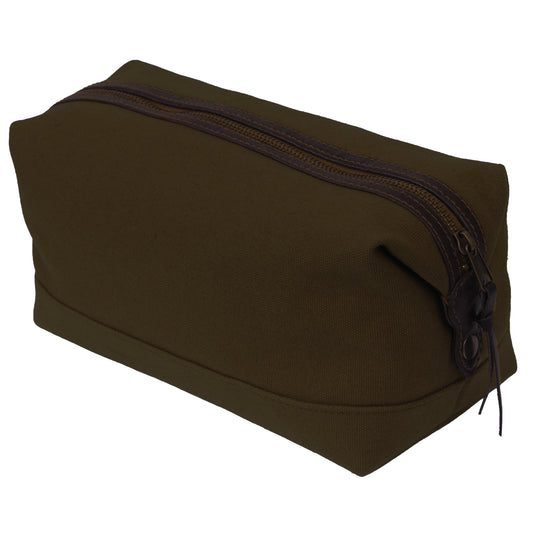 Brown - Canvas & Leather Travel Kit