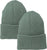 ARMYU Military Genuine GI Watch Cap Warm Winter USN Wool Beanie Solid Cuffed Army Hat 2-PACK