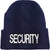 SECURITY Beanie FLEECE Lined Hat Warm LARGE EMBROIDERY Winter Watch Cap Winter Security Uniform Hat