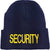 SECURITY Beanie FLEECE Lined Hat Warm LARGE EMBROIDERY Winter Watch Cap Winter Security Uniform Hat