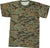 Tactical Camouflage T-Shirt Army Fashion Color Camo Military Crewneck Short Sleeve Top Tee Shirt