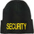 SECURITY Large Embroidered Beanie SHERPA Lined Warm Winter Watch Cap Security Winter Hat Uniform