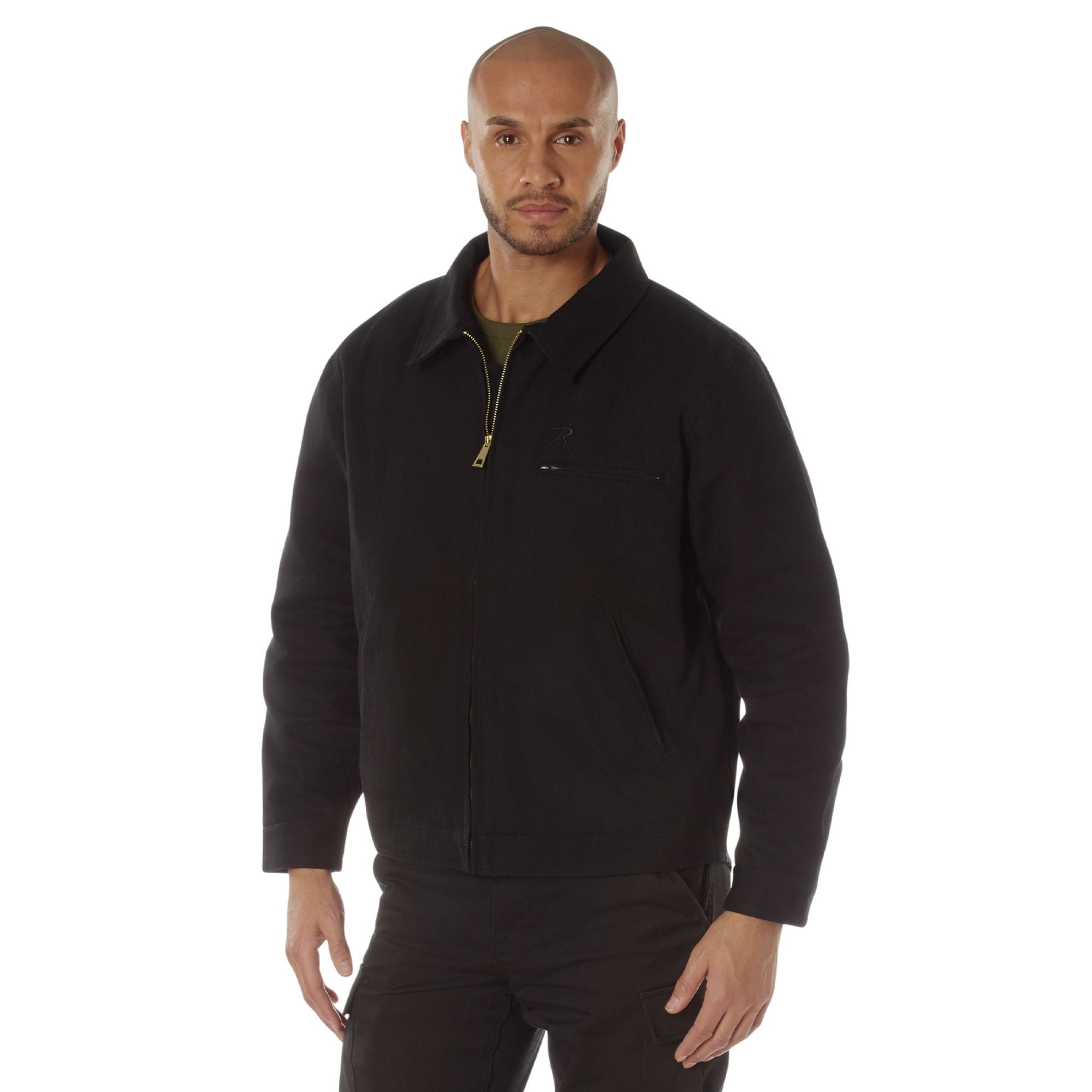 Men's Heavyweight Canvas Work Jacket Water Resistant Workwear Jacket ...
