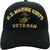Black - US MARINE CORPS VETERAN Low Profile Deluxe Adjustable Cap