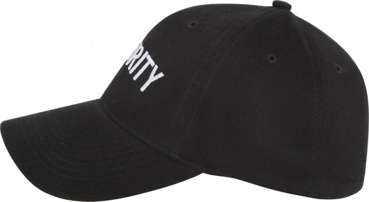 Black - SECURITY Baseball Cap, Law Enforcement Hat, Adjustable, Brushed Cotton