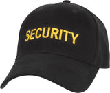 Black - Public Safety SECURITY Adjustable Cap with Gold Lettering