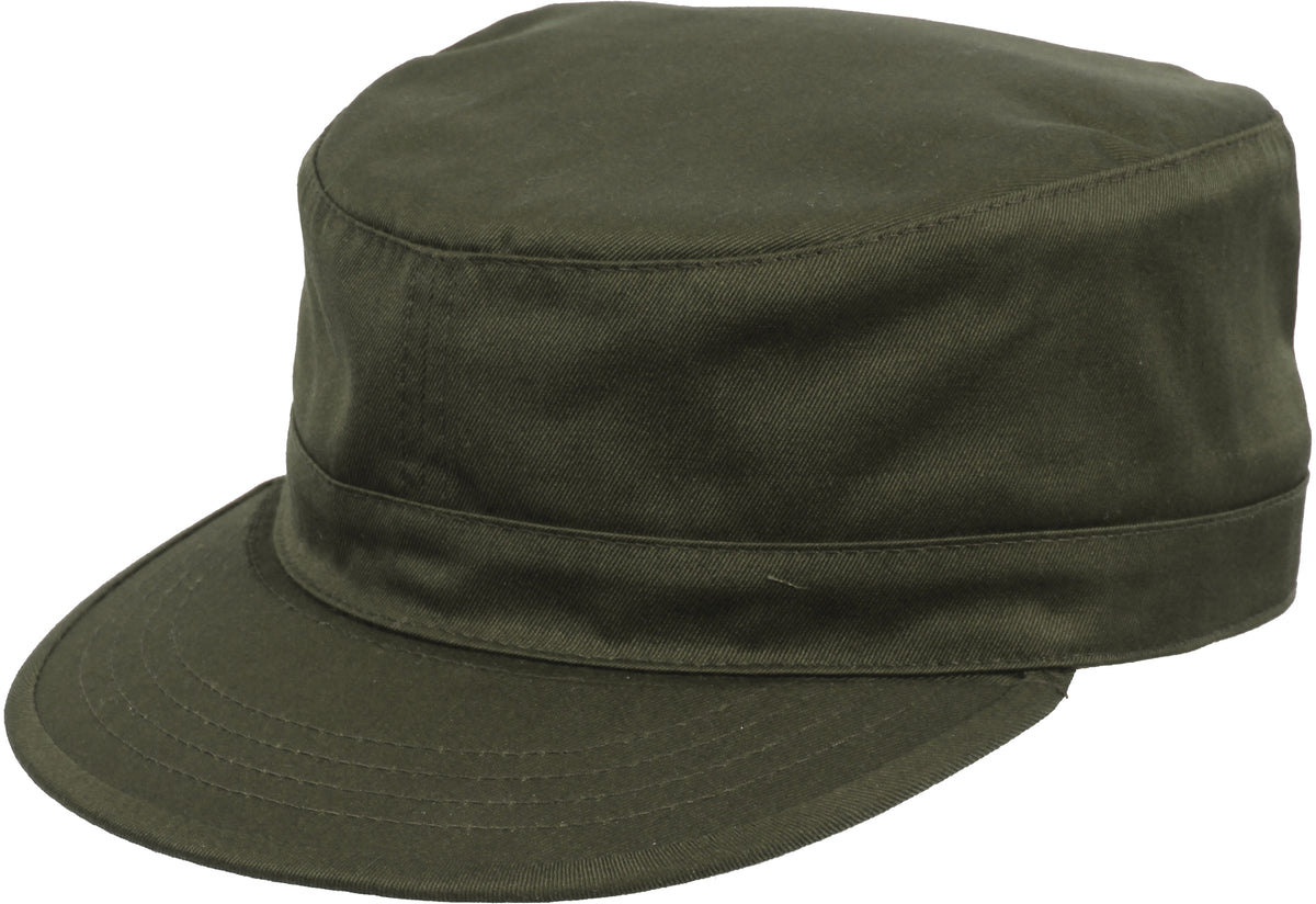 Olive Drab - Adjustable Military Fatigue Cap - Polyester Cotton