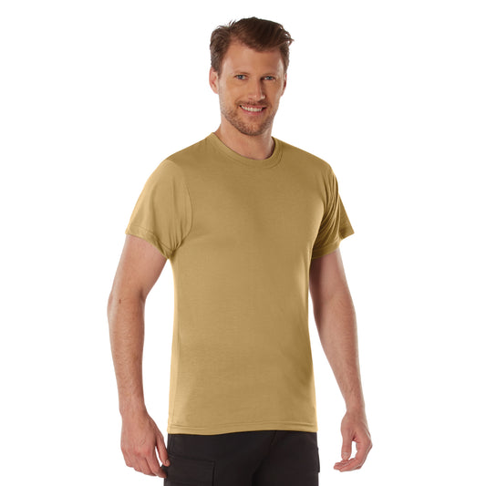 Brown Moisture Wicking Polyester Short Sleeve T-Shirt