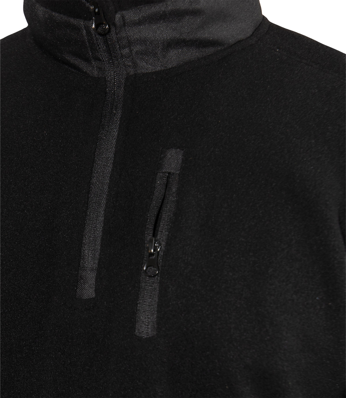 Black - Tactical Quarter Zip Sweatshirt - Fleece - Uniform Top Base Layer