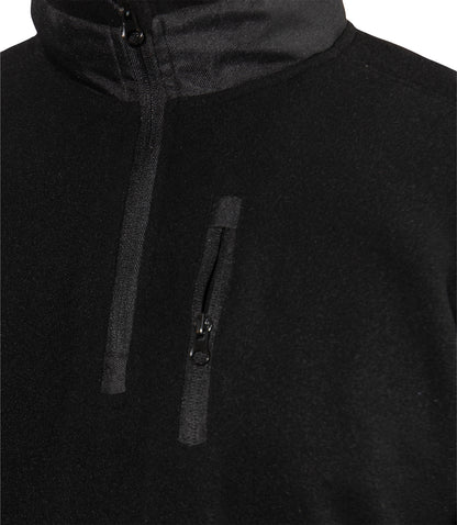 Black - Tactical Quarter Zip Sweatshirt - Fleece - Uniform Top Base Layer