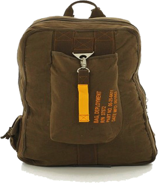 Brown - US Deployment Vintage Flight Bag Military Backpack Tactical Knapsack