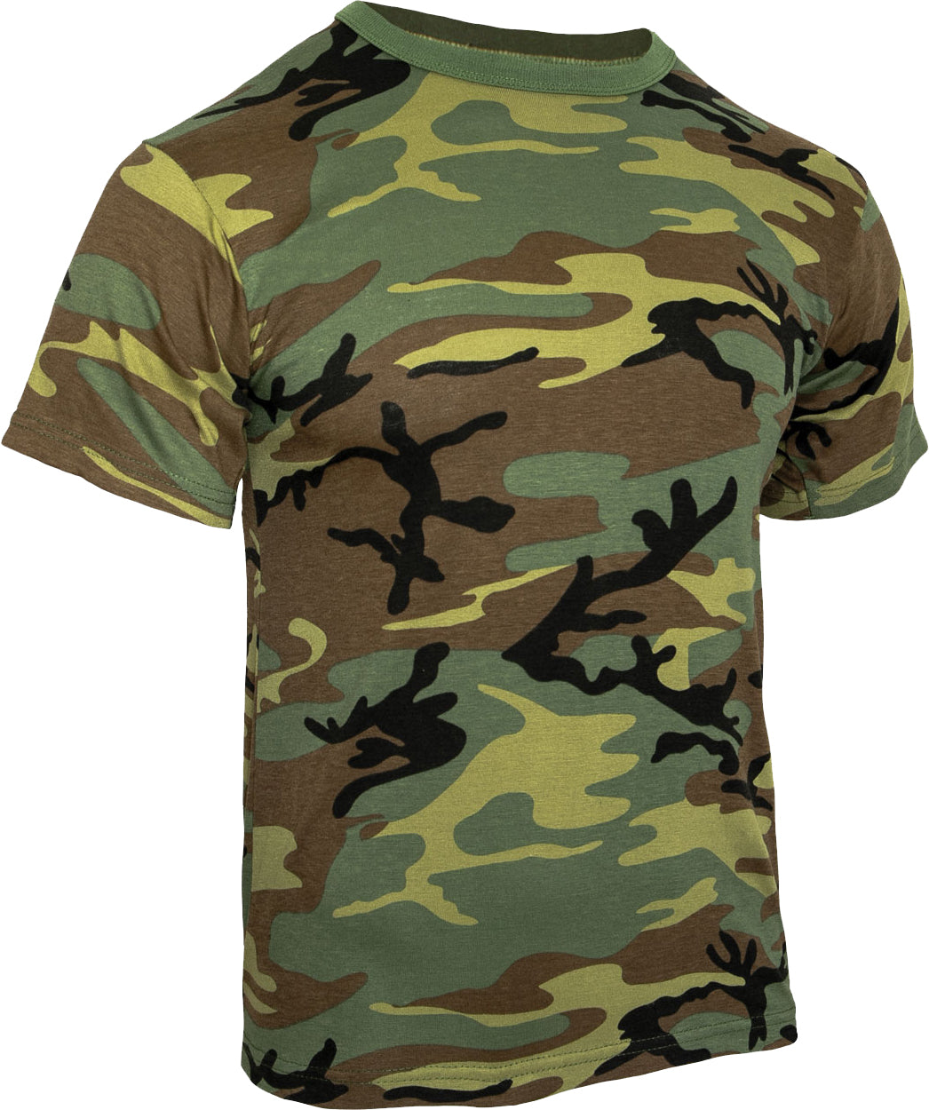 Woodland Camouflage - Military Heavyweight T-Shirt