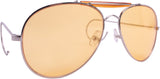 Yellow Lenses - US Air Force Style Aviator Sunglasses with Case