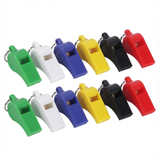 Plastic Safety Whistles 12-Pack | Emergency, Sports, Coaching, Outdoor Survival Use