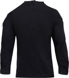 Black - 1/4 Zip Tactical Airsoft Combat Shirt