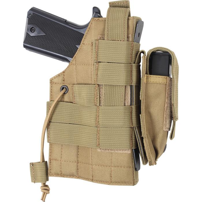 Coyote Brown - Tactical Military MOLLE Pistol Holster