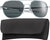 Chrome - Military GI Style 58mm Pilots Aviator Sunglasses with Case - Smoke Lenses