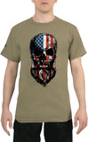 Coyote - US Flag Bearded Skull T-Shirt